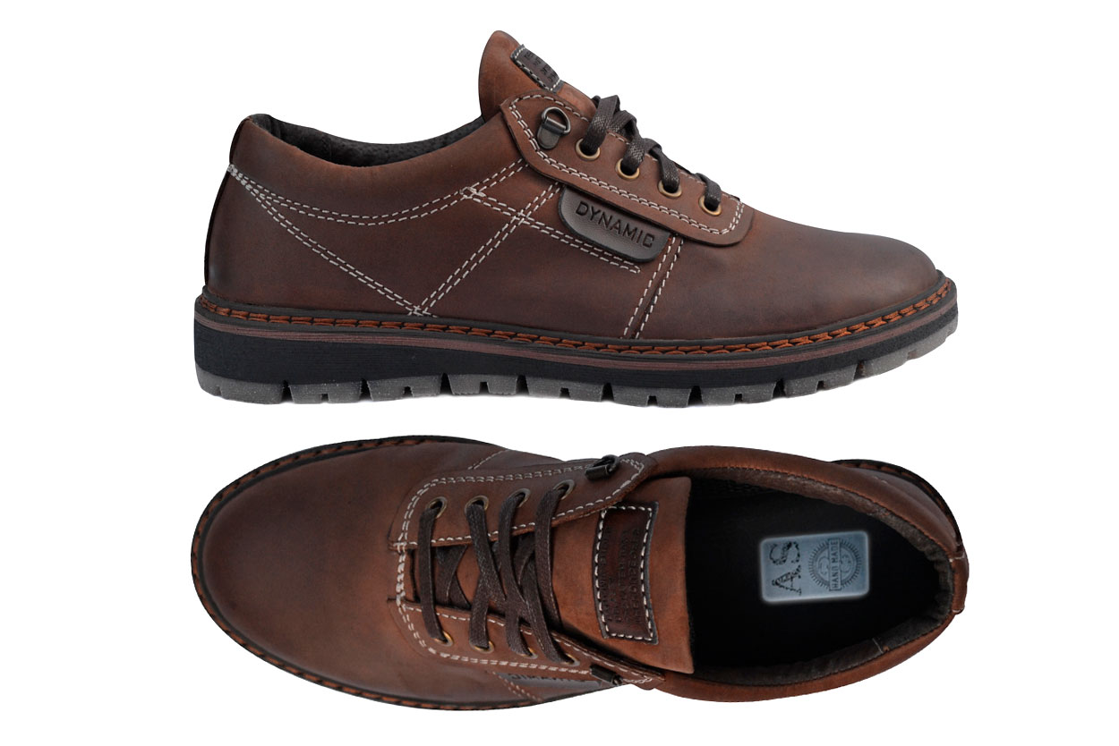 (А2-004-7) - Коричневые ботинки со шнурком