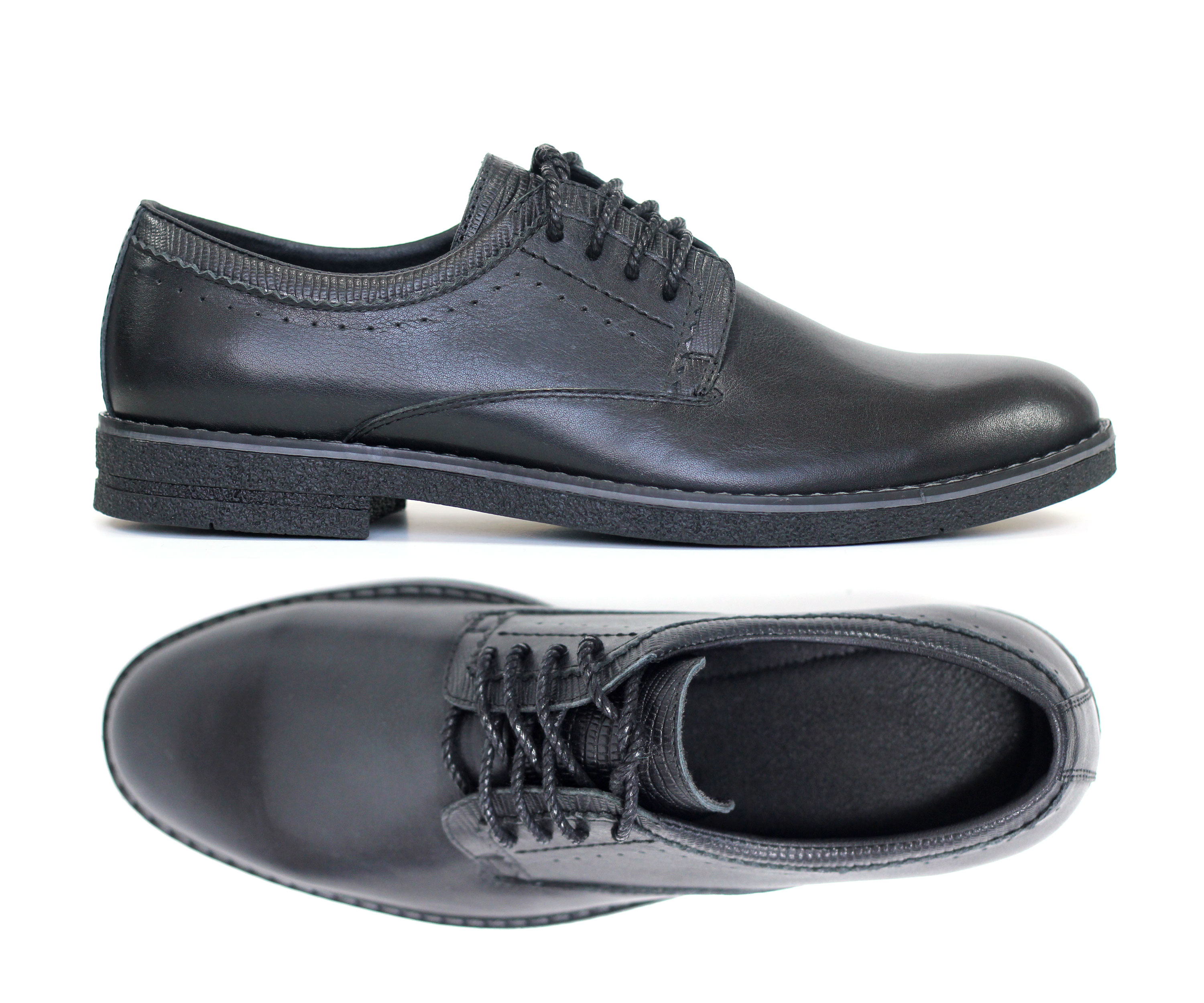 Мужские кожаные классические черные туфли